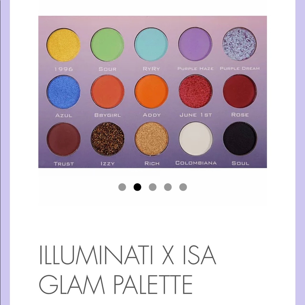 ILLUMINATI X ISA GLAM Eyeshadow PALETTE $48 NIB